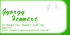 gyorgy hemmert business card